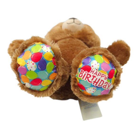 Build A Bear Happy Birthday 15" Plush Balloon Feet Brown Stuffed Animal Toy - Picture 8 of 12